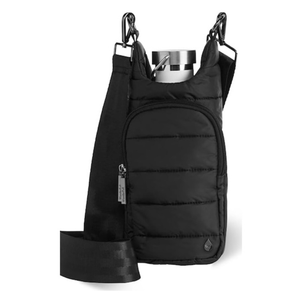 WanderFull Original HydroBag Crossbody Water Bottle Holder in Matte Black